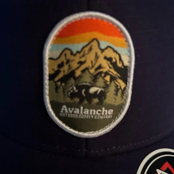 Avalanche Yellowstone Navy  Outdoorsman Stretch Fit S/M Cap NWT - Picture 4 of 5